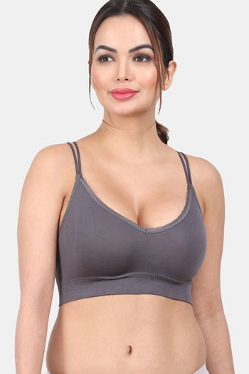 Buy Amour Secret Easy Movement Sports Bra With Removable Padding - Dark Grey